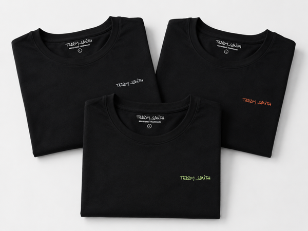 TEE SHIRT NOIR TEDDY SMITH