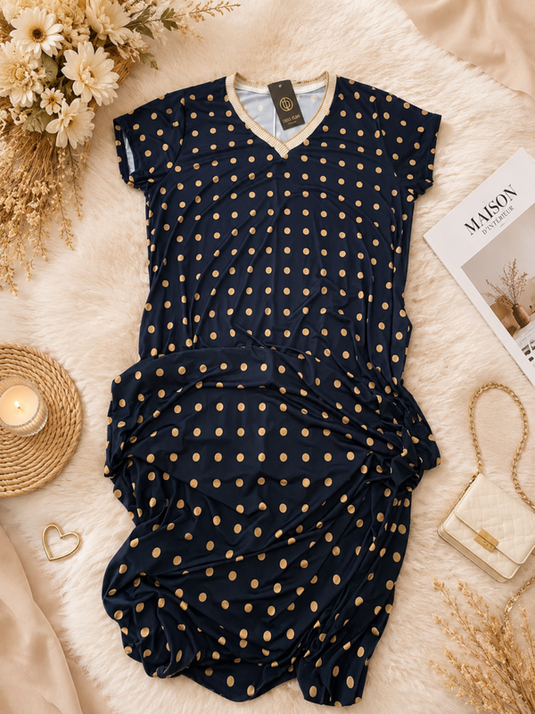 ROBE LONGUE A POIS