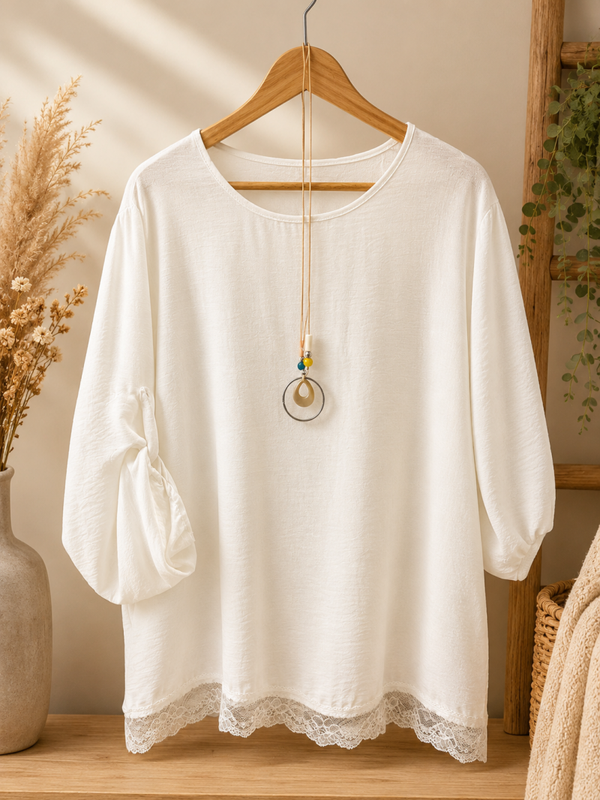 BLOUSE BLANCHE DENTELLE