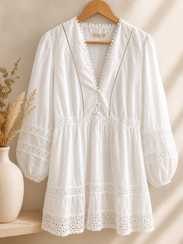 ROBE/TUNIQUE BRODERIE ANGLAISE