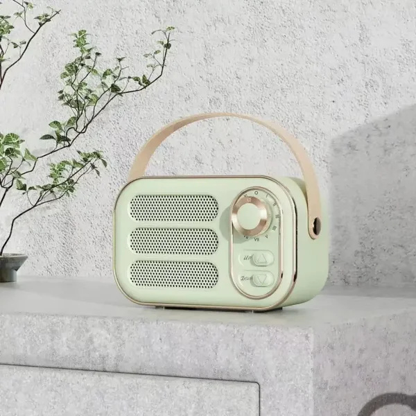 ENCEINTE BLUETOOTH VINTAGE VERT OU ROSE