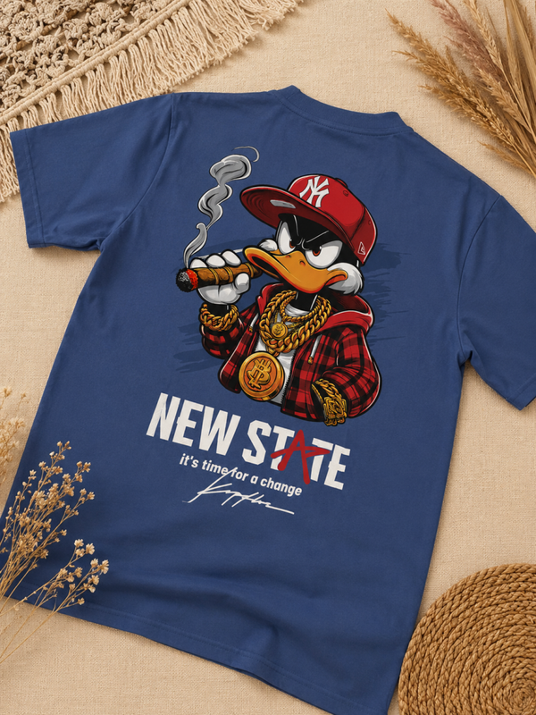 TEE-SHIRT BLEU DUCK