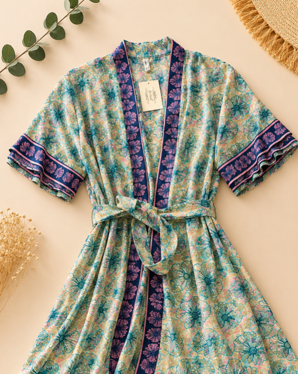 LONG KIMONO SATINE