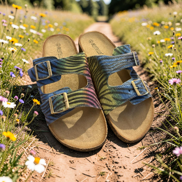 MULES ZEBREES MULTICOLORES