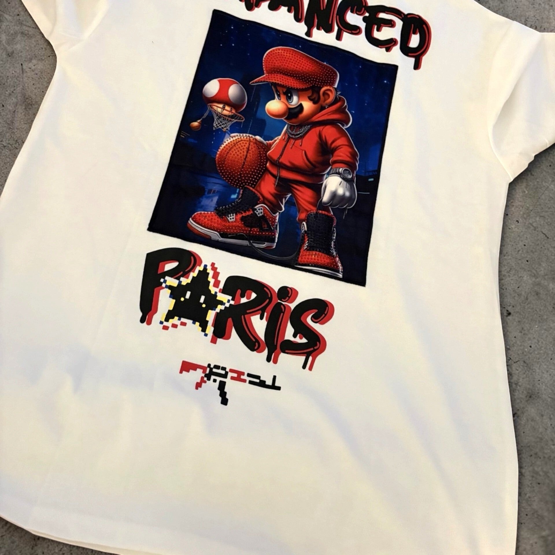 TEE-SHIRT BLANC MARIO