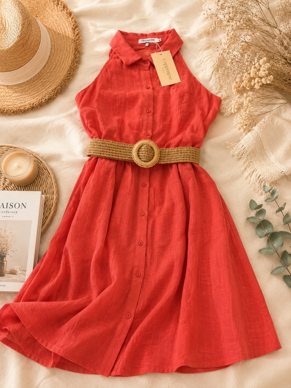 ROBE CHEMISE AVEC CEINTURE