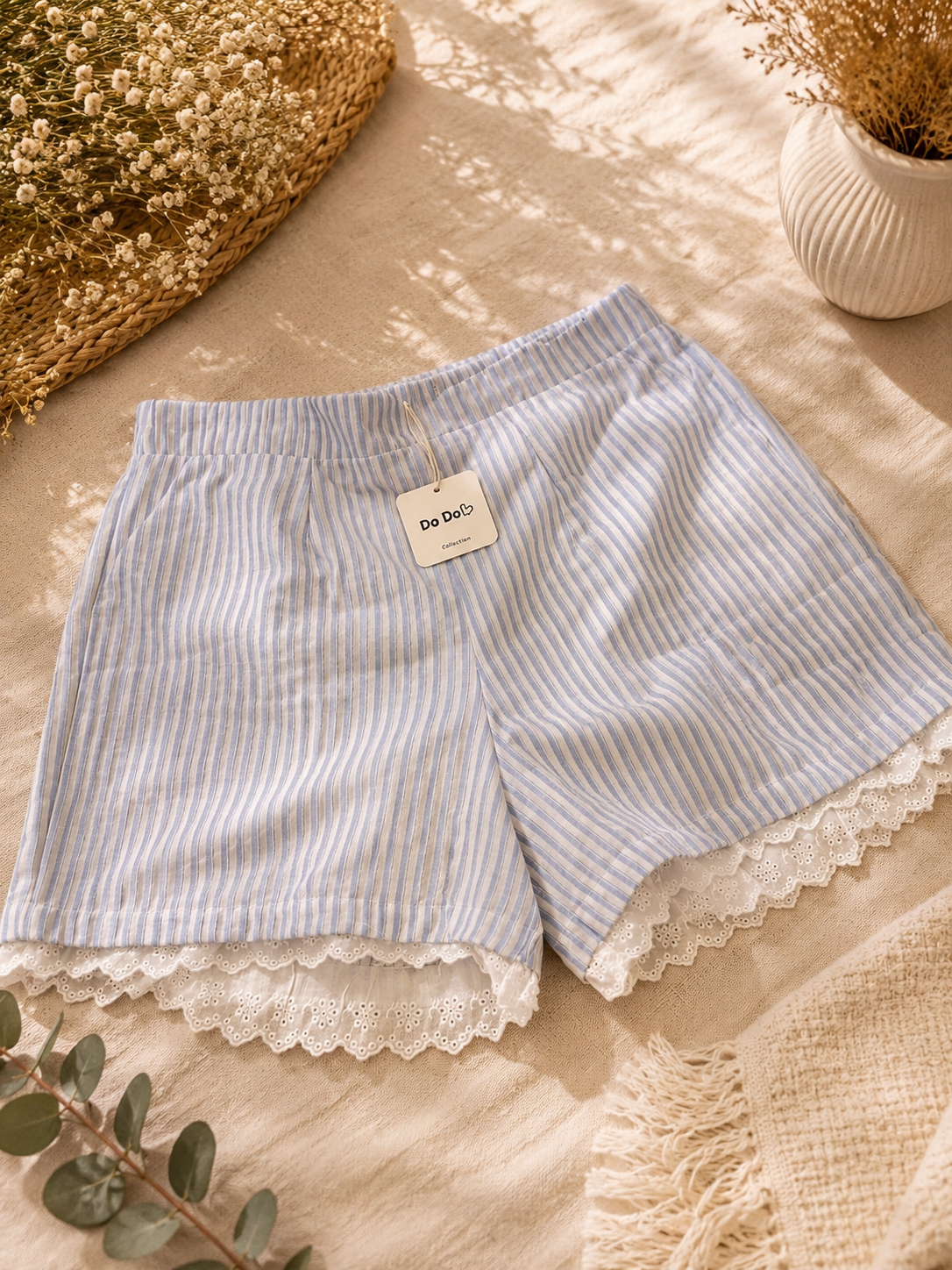 SHORT RAYE BLEU CIEL