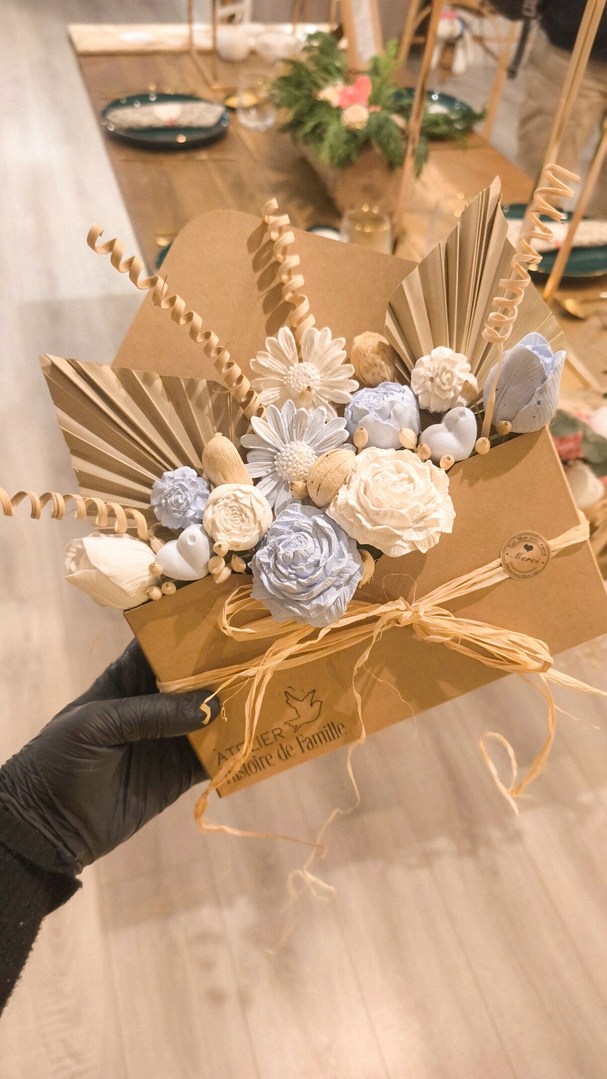 L’ENVELOPPÉ BOHO BLEU VIOLINE