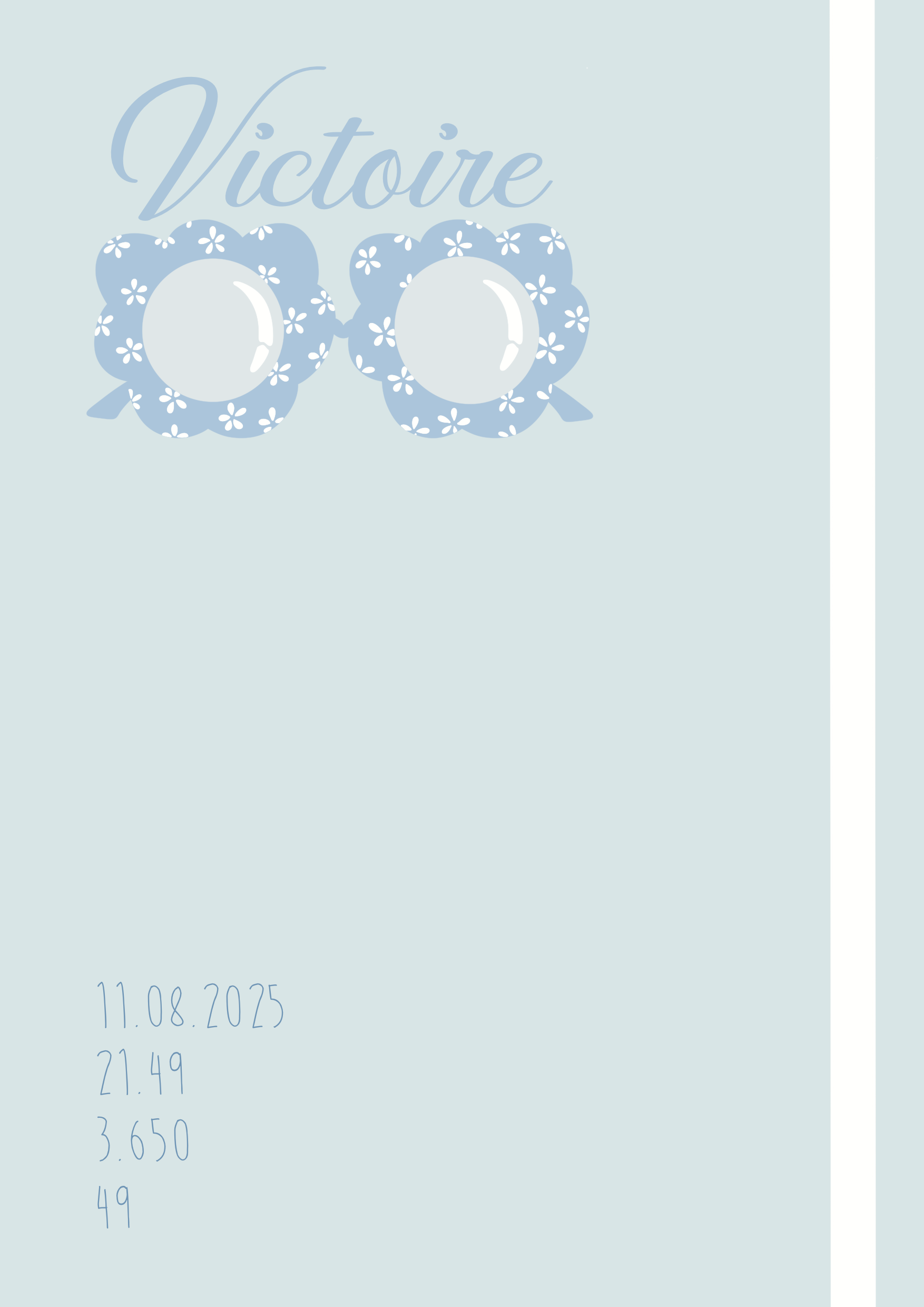 Lunettes Fleurs Bleu