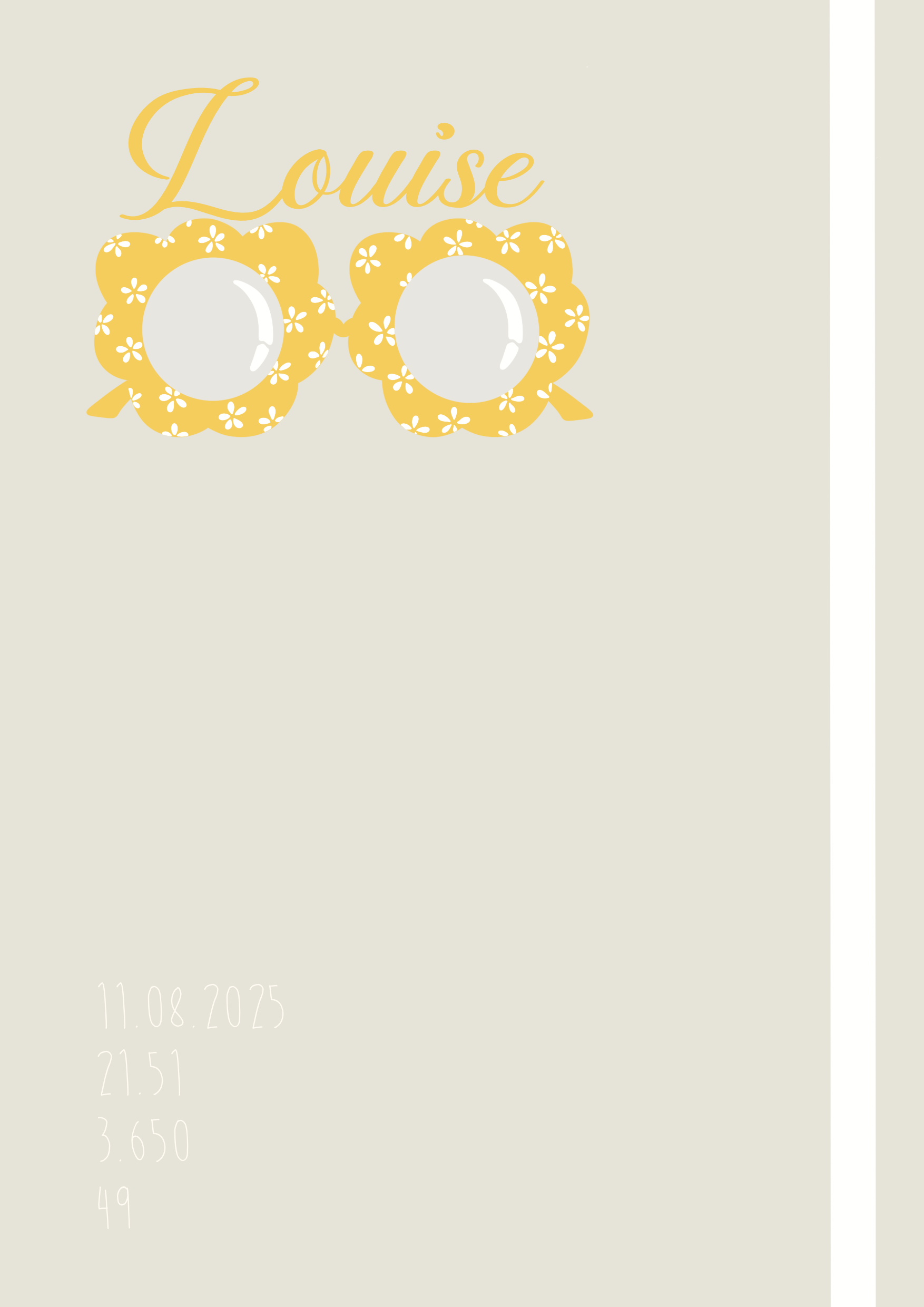 Lunettes Fleurs Jaune