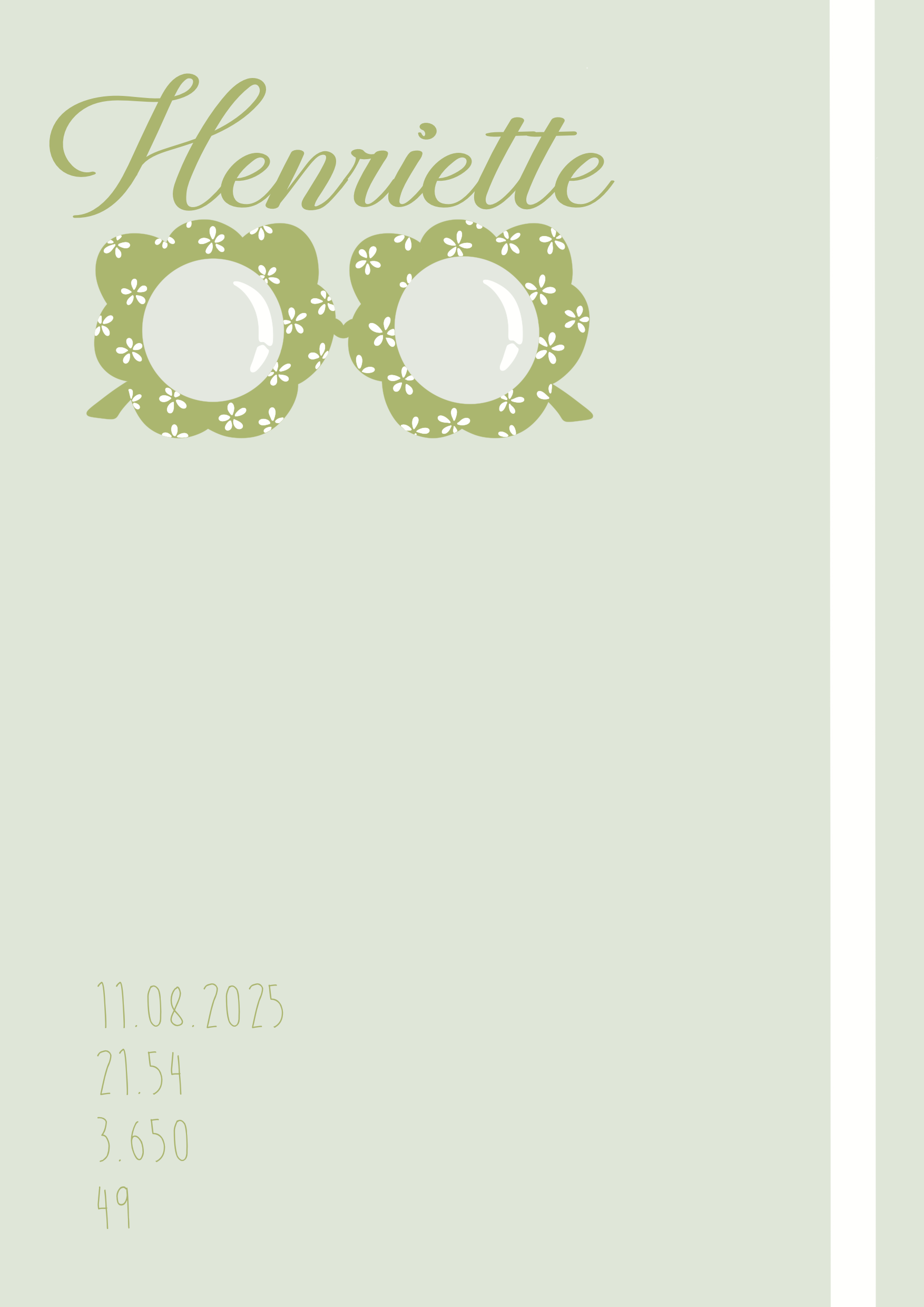 Lunettes Fleurs Verte