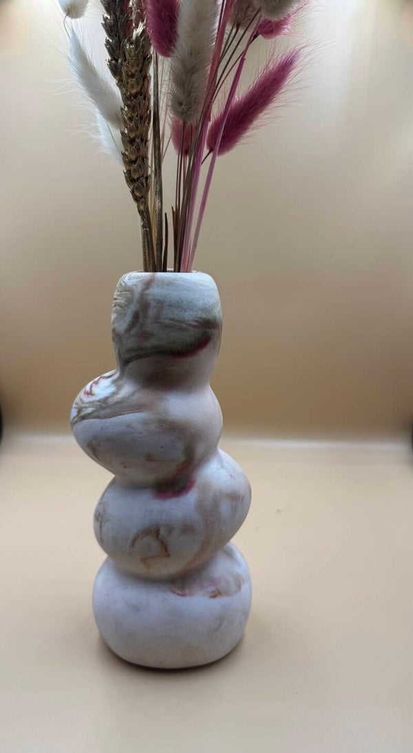 Vaas met droogbloemen Marble