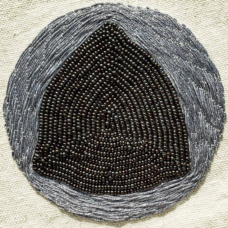 The Obstacle Is the Way small abstract goldwork and beadwork 