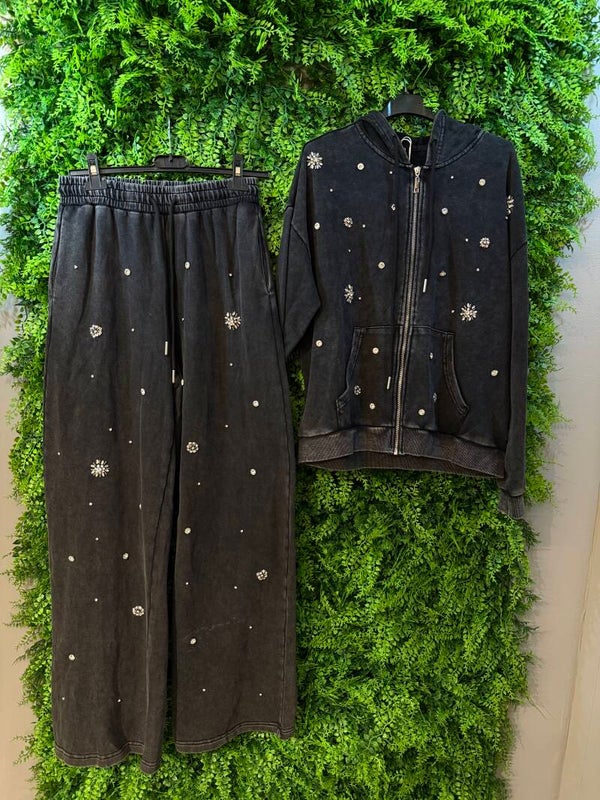 Completo tuta con strass