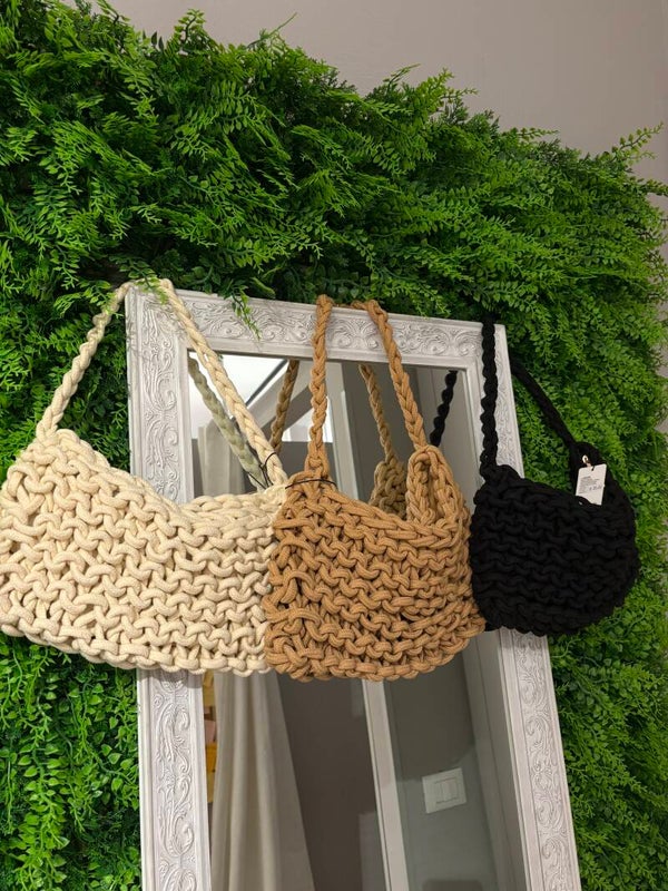 Borsa intrecciata a spalla