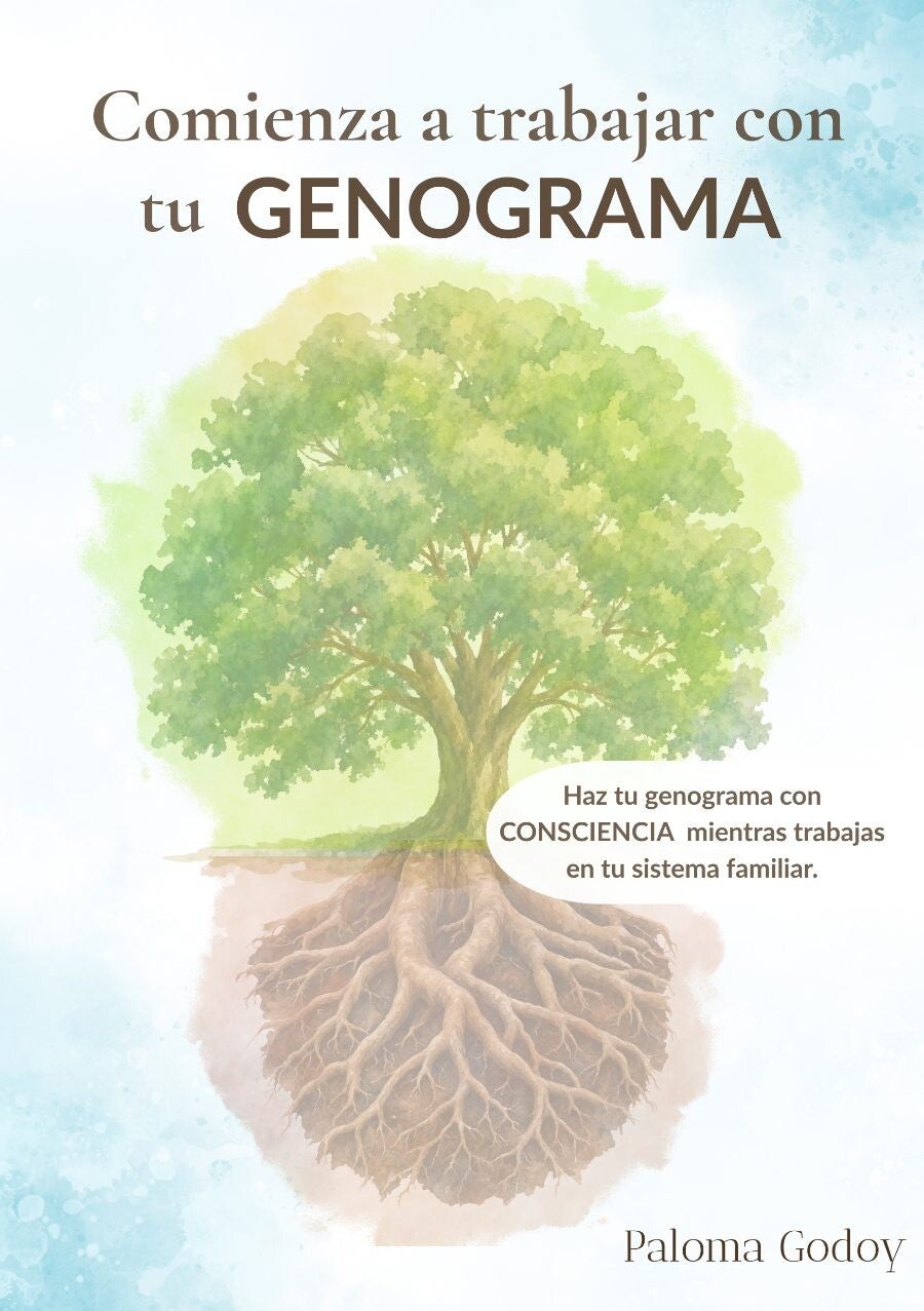 Portada de la guía gratuita Comienza a trabajar con tu genograma, de Paloma Godoy