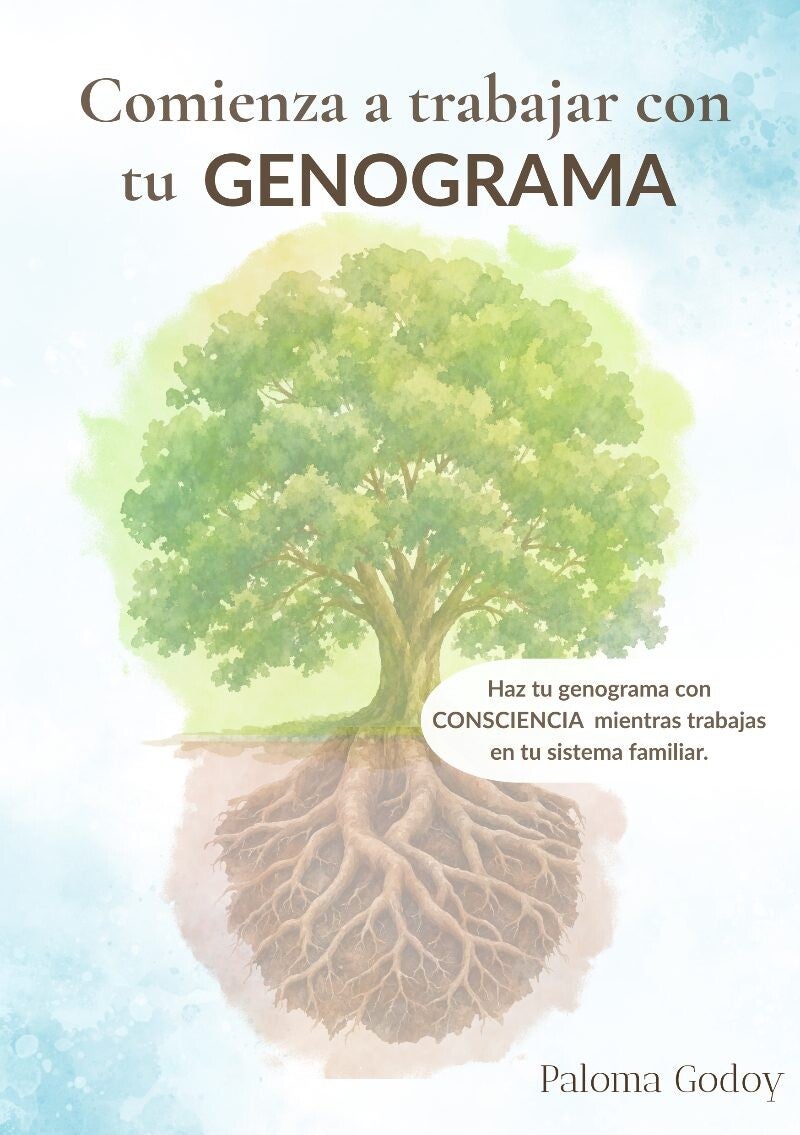 Portada de la guía gratuita Comienza a trabajar con tu genograma, de Paloma Godoy