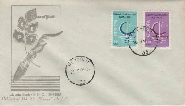 Fdc Turkije 1966 Type IV