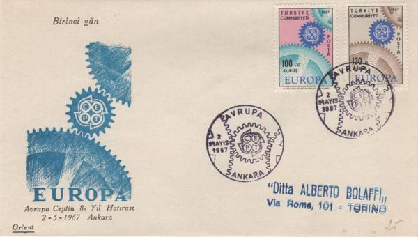 Fdc Turkije 1967 Type III