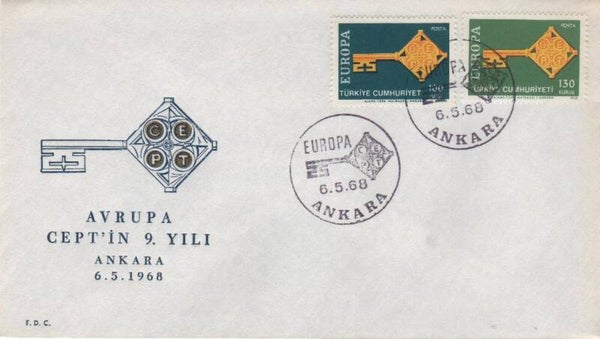 Fdc Turkije 1968 Type II