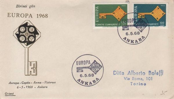 Fdc Turkije 1968 Type III