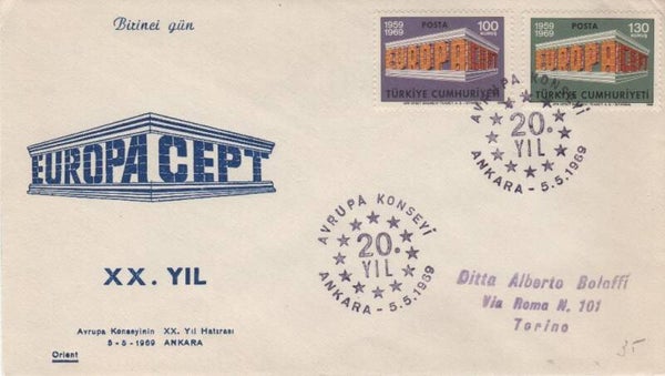 Fdc Turkije 1969 Type III