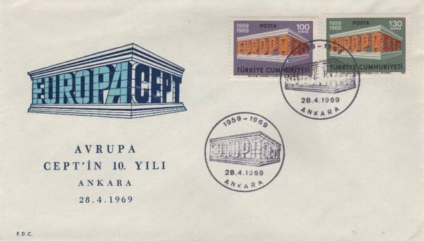 Fdc Turkije 1969 Type IV