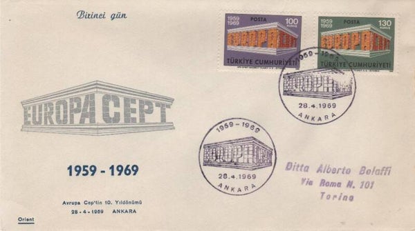 Fdc Turkije 1969 Type IV