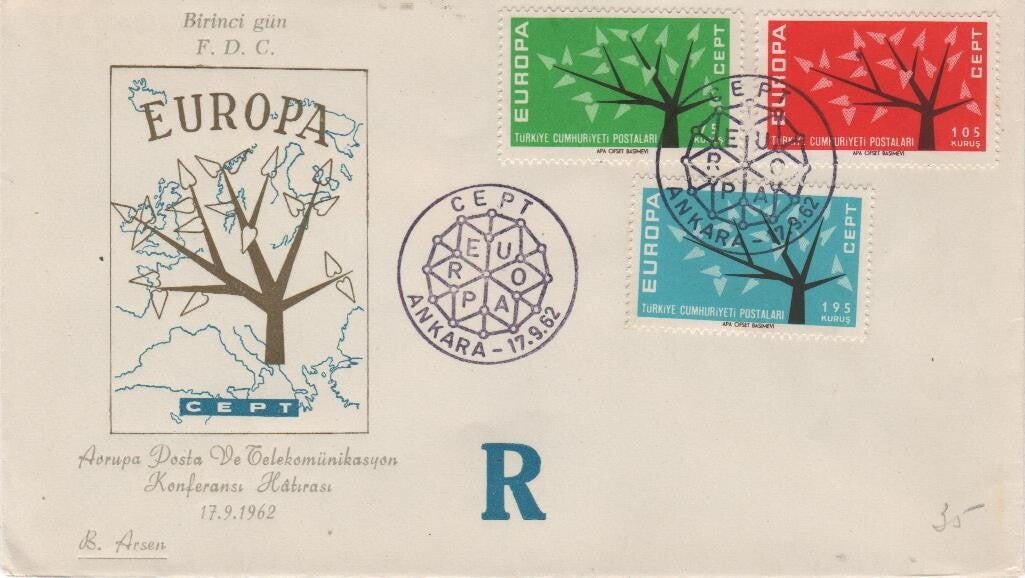 Fdc Turkije 1962 Type III