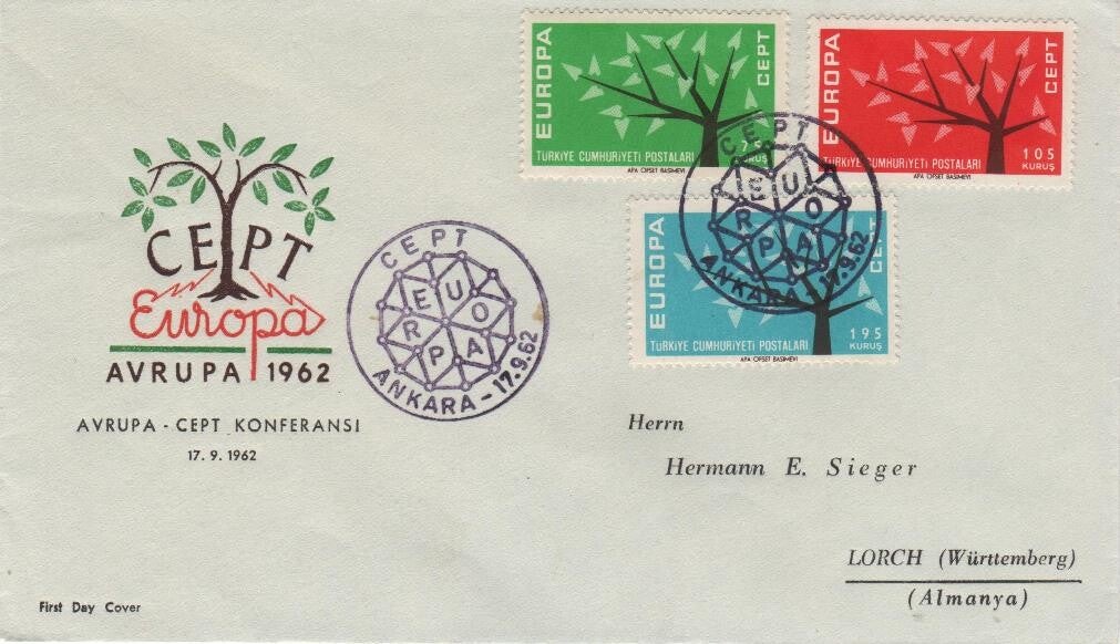 Fdc Turkije 1962 Type IV