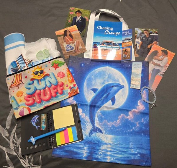 Gift Bag - Chasing Change book + Shelley's beach travel survival kit