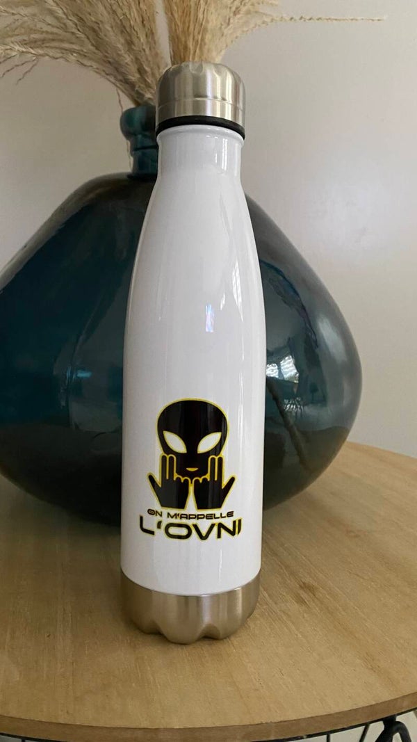 bouteille isotherme / gourde on m'appelle l'ovni ''Jul''