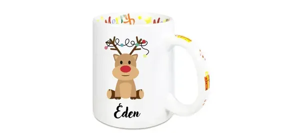 Mug noël cerf personnalisable