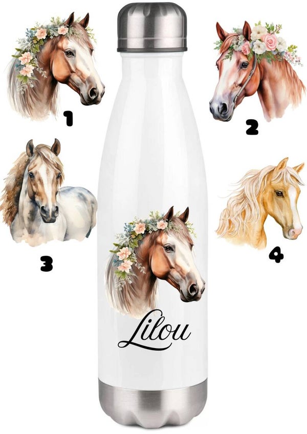 Bouteille isotherme / gourde cheval