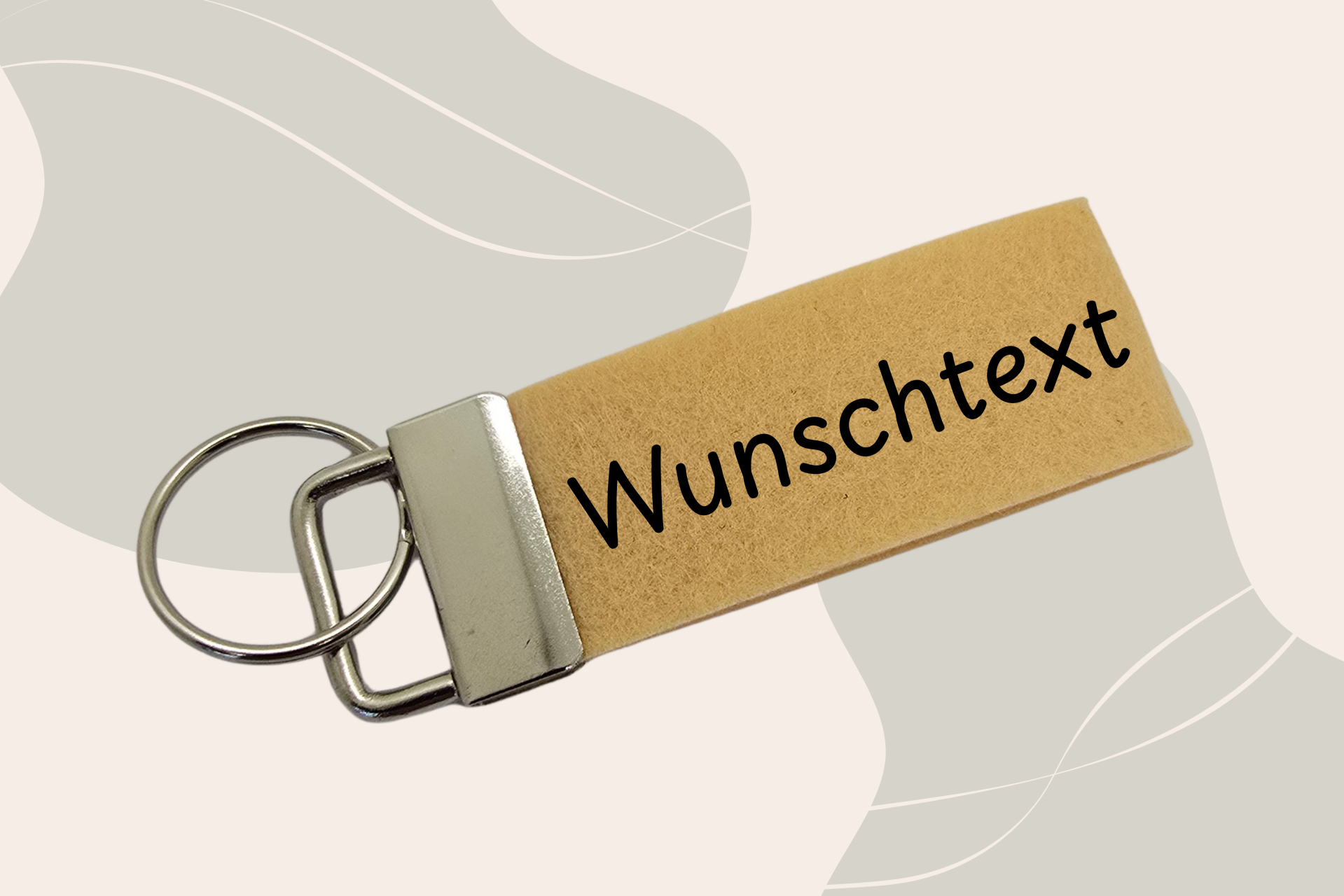 Schlüsselanhänger mit Wunschtext 7 cm lang