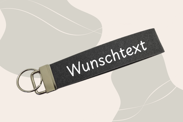 Schlüsselanhänger mit Wunschtext 12 cm lang