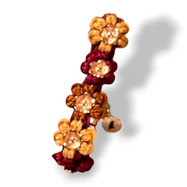 Floral Halsband  19 mm- gesp sluiting