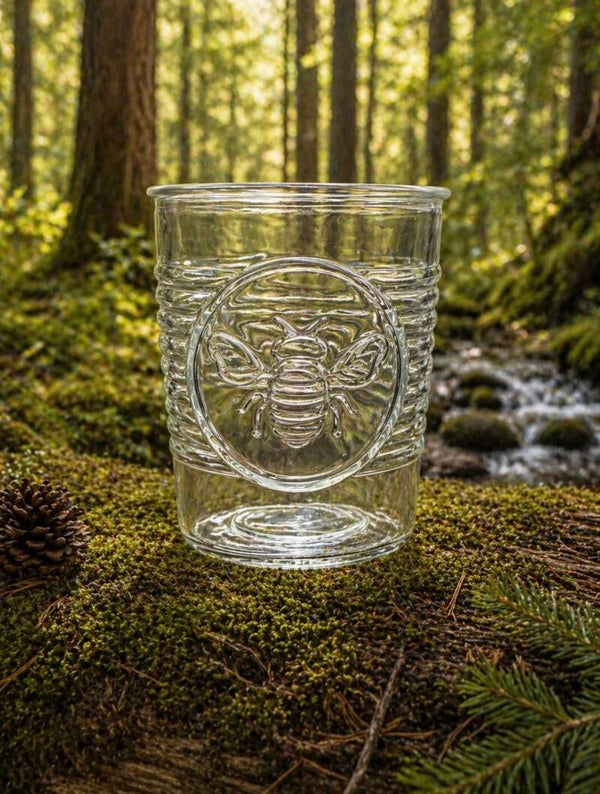 Premium Embossed Bee Glass