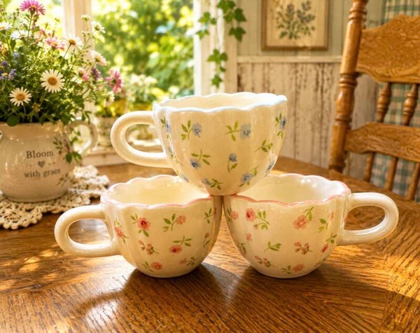 Mini Shabby Chic Floral Mug 🌸