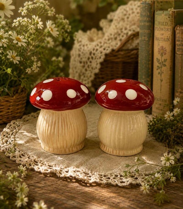 Mushroom Salt and Pepper Shaker Set 🍄