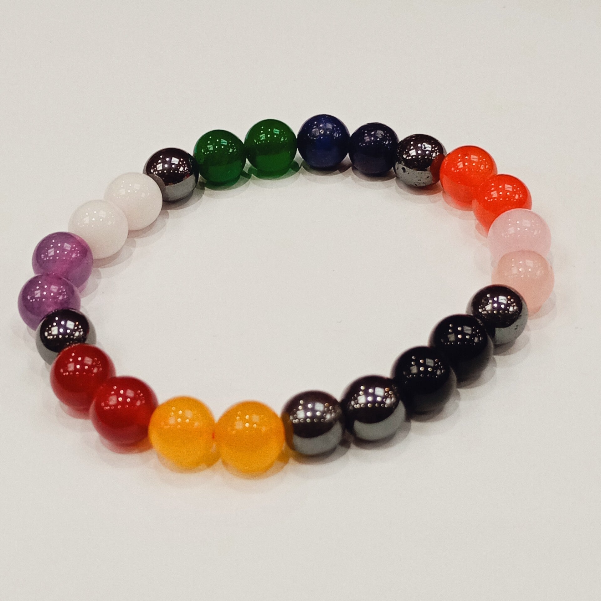 BRACELET EN PIERRE: NATURELLE MULTICOLORE-