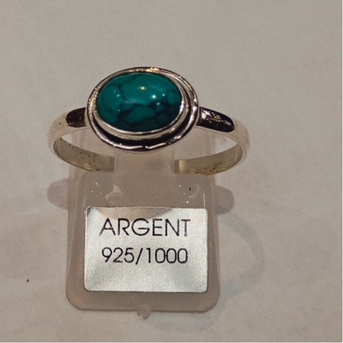 Bague en ARGENT et pierre en TURQUOISE [T.60]