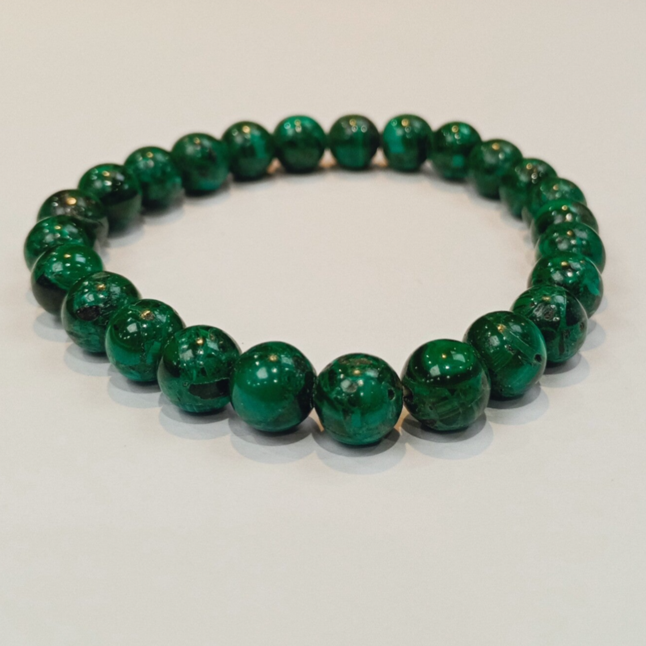 Bracelet en pierre naturelle MALACHITE (8mm)