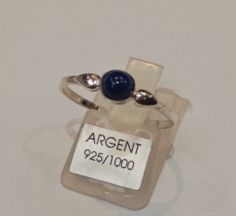 Bague en argent (925) pierre LAPIS-LAZULI. T.58