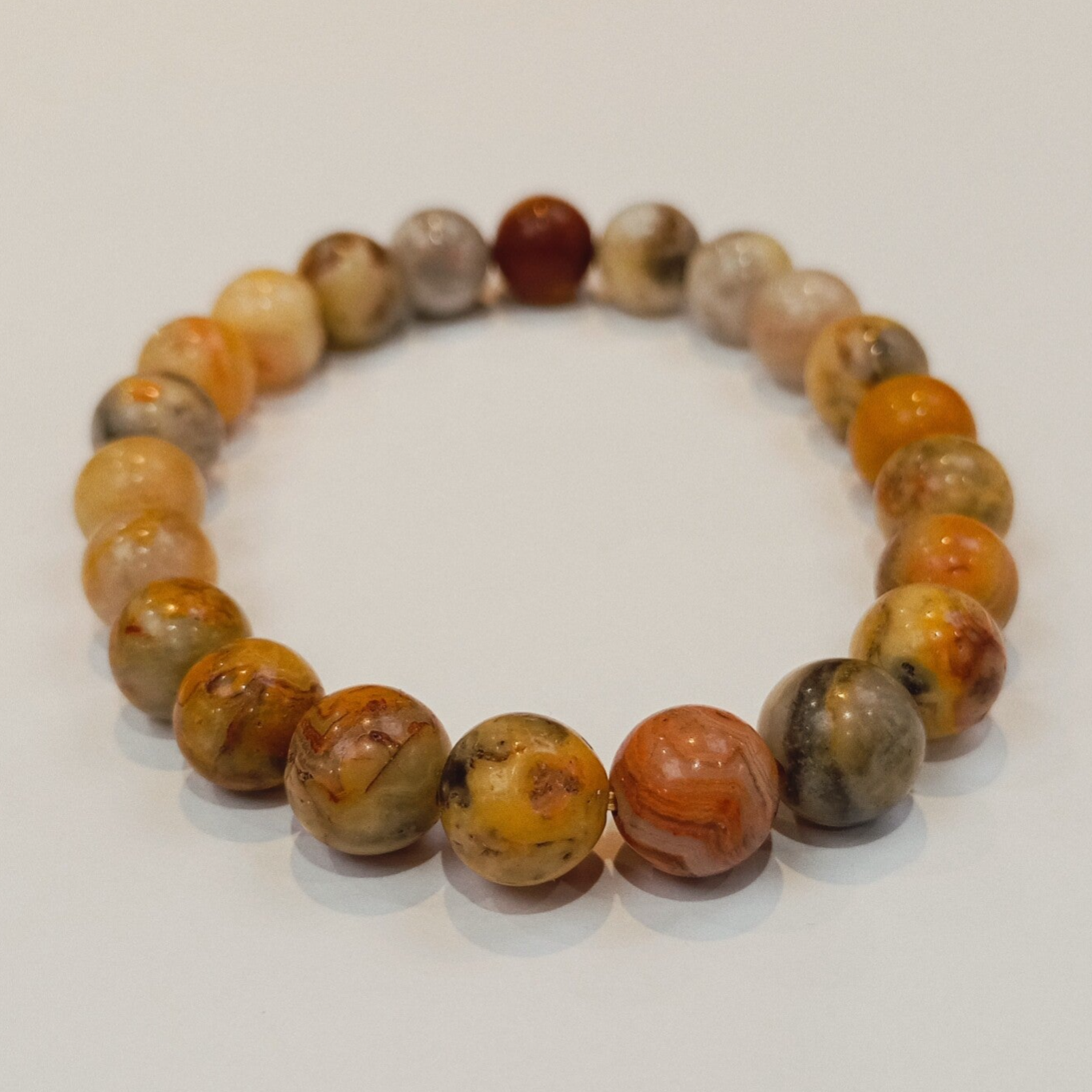 Bracelet en pierre naturelle AGATE CRAZY LACE- (8mm)