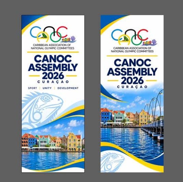 2 Canoc personalized roll up banners