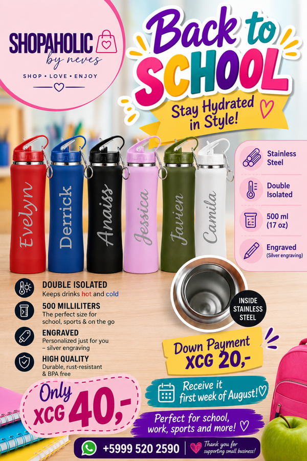 Personalized Stainless Steel Water Bottle 500ml