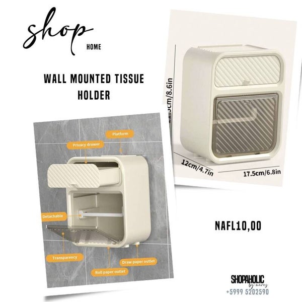 Wall mounted tissue holder