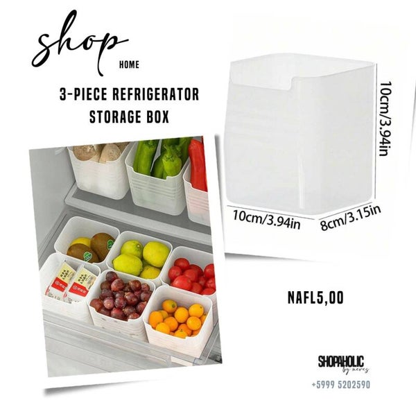 3-Piece Refrigerator Storage Box
