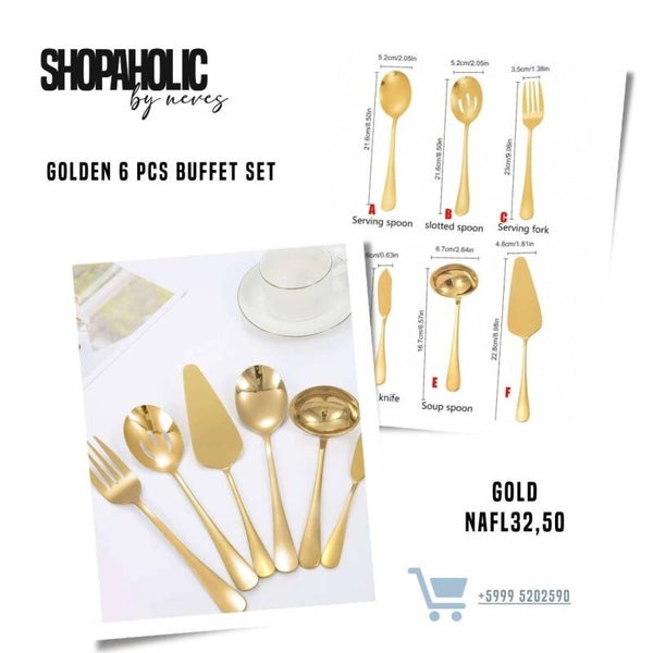GOLDEN 6 PCS BUFFET SET